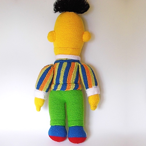 Knitting Pattern-Bert ispirato Choc Arancione Copertura/15 CM di Sesame Street giocattolo 