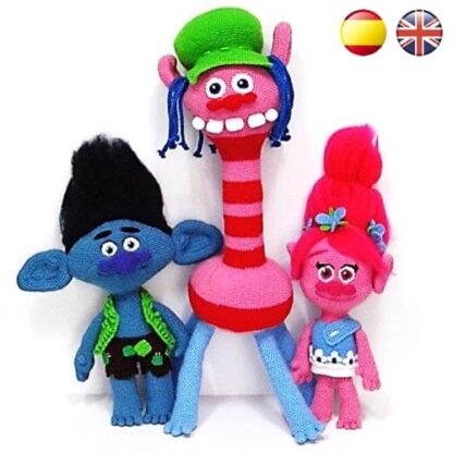 Branch, Poppy y Cooper (Trolls) Amigurumi Patterns