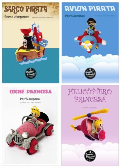 Pirate Ship, Airplane, Princess Car, Helicopter Amigurumi Patterns - Image 5