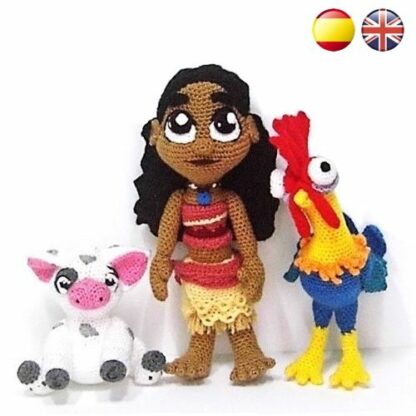 Moana, Pua and Hei-Hei Amigurumi Patterns