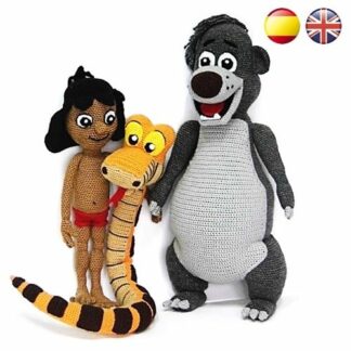 Mowgli, Baloo and Kaa (The Jungle Book) Amigurumi Patterns