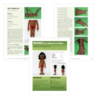 Mowgli, Baloo and Kaa (The Jungle Book) Amigurumi Patterns - Image 9
