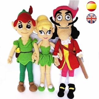 Peter Pan, Tinkerbell and Captain Hook Amigurumi Patterns