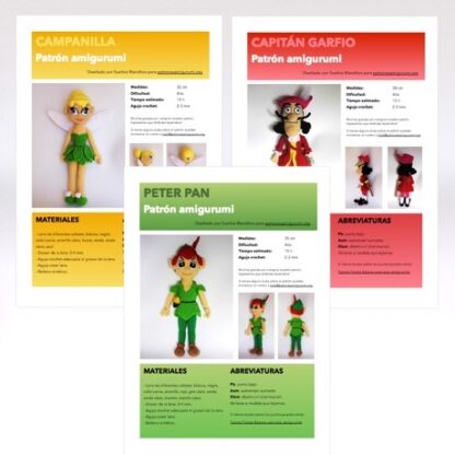 Peter Pan, Tinkerbell and Captain Hook Amigurumi Patterns - Image 8