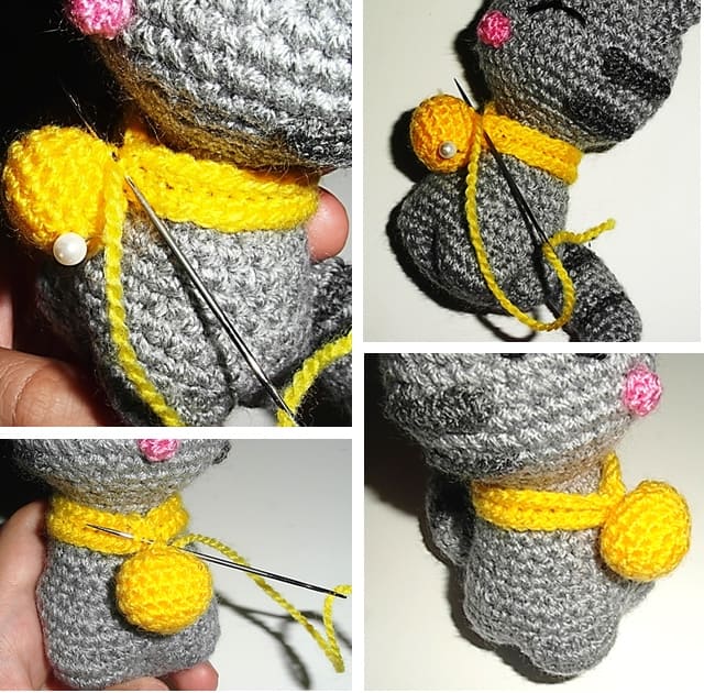 Cómo coser las partes de nuestro amigurumi + Patrón Gatito