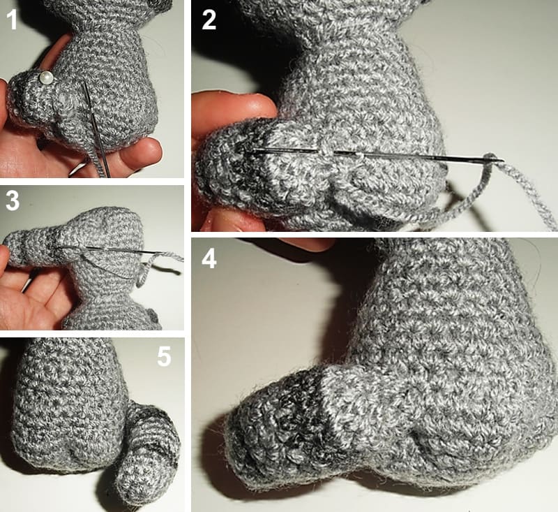 Cómo coser las partes de nuestro amigurumi + Patrón Gatito