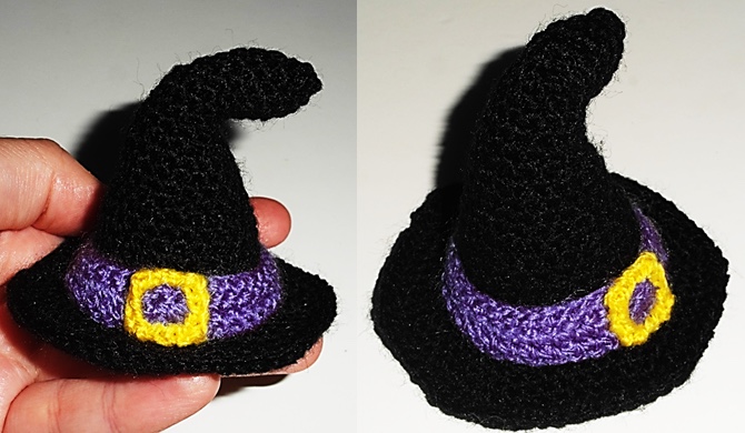 Patrón amigurumi Sombrero Brujita 