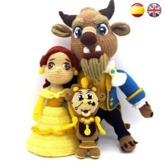 Beauty and Beast Amigurumi Patterns - Sueños Blanditos