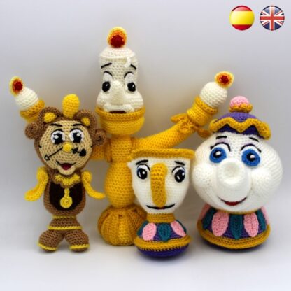 Beauty and Beast characters amigurumi patterns