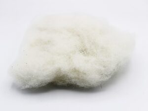 Sample of synthetic fiber filling or Polyfill