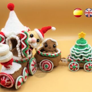 Gingerbread Train amigurumi pattern