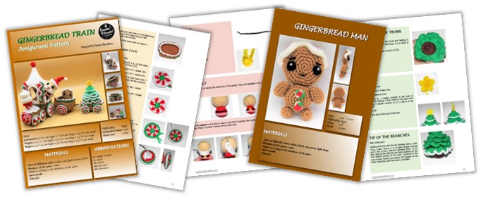 Gingerbread Train amigurumi pattern