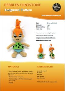 Pebbles Flintstone and Bamm-Bamm Rubble Amigurumi Patterns